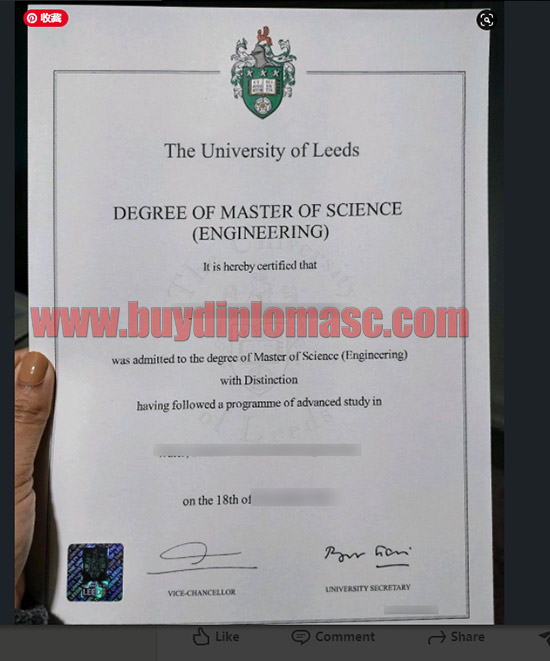 Fake University of Leeds certificates