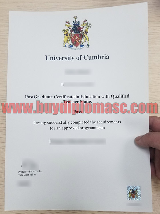University of Cumbria degree Certificates