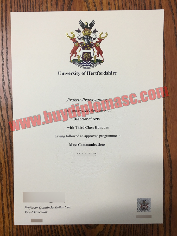 University of Hertfordshire diploma degree 