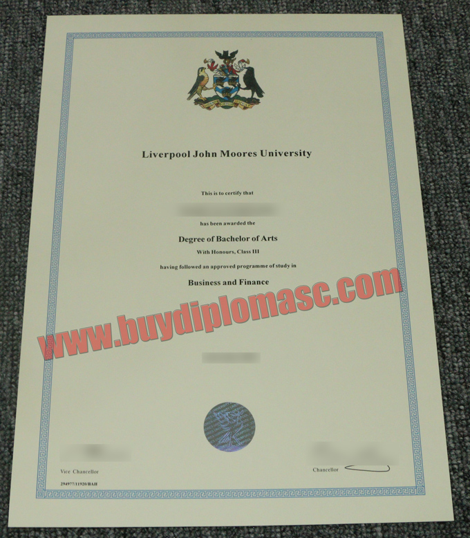 LJMU diploma certificate