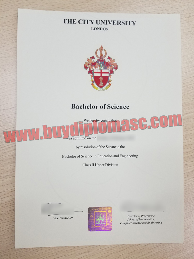 City University London Degree sample