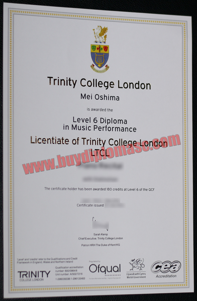 LTCL Music certificate