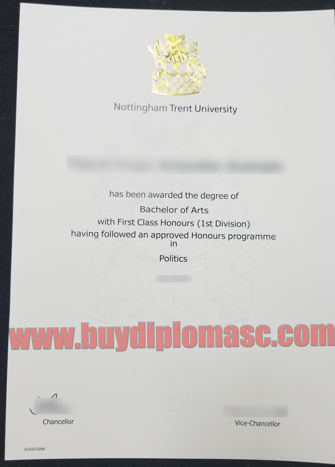 NTU degree certificate sample