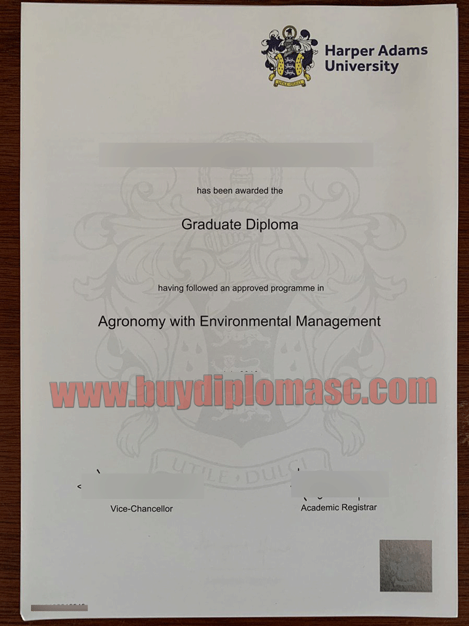 Harper Adams University diploma Certificate