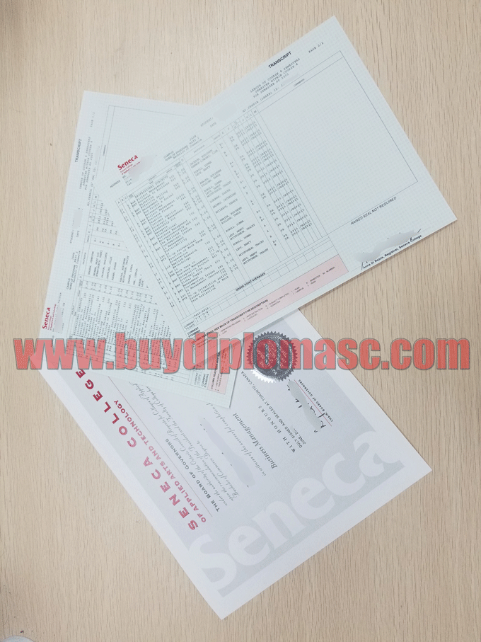 Seneca college Transcript certificate