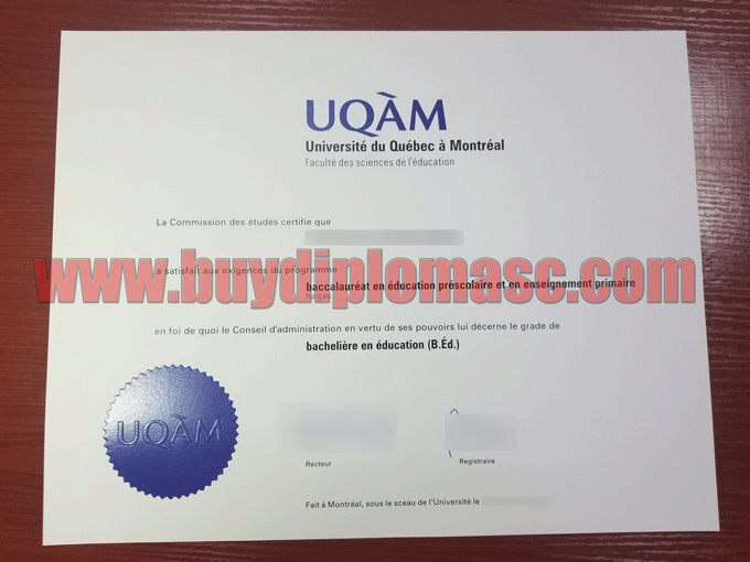 UQAM diploma degree certificate 