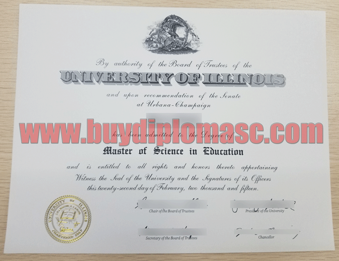 University of Illinois degree certificate