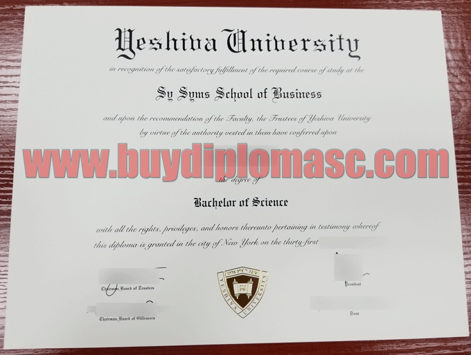 Yeshiva University diploma degree 