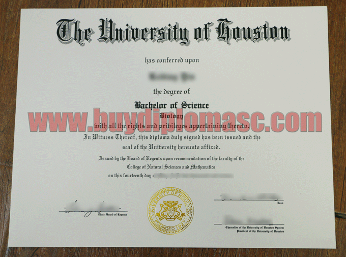 University of Houston diploma degree