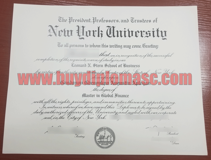 New York University Diploma