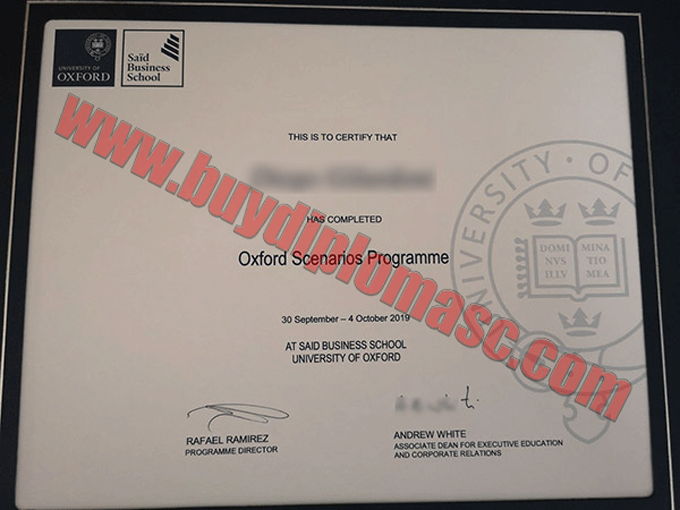 Saïd Business School certificate