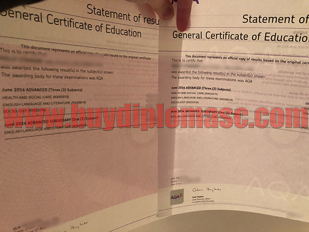 AQA GCSE fake certificates