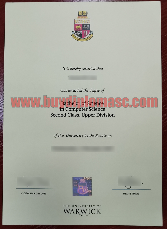 University of Warwick diploma degree Sample