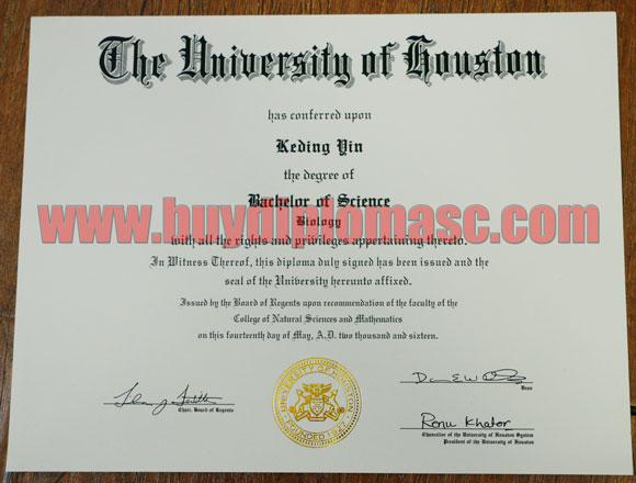 University of Houston diploma degree