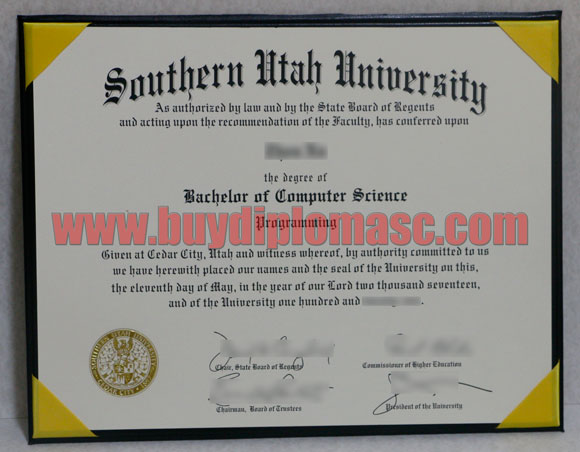 Southern Utah University(SUU) Degree Certificate