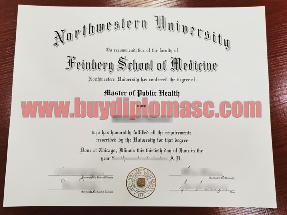 Northwestern University Diploma Certificate