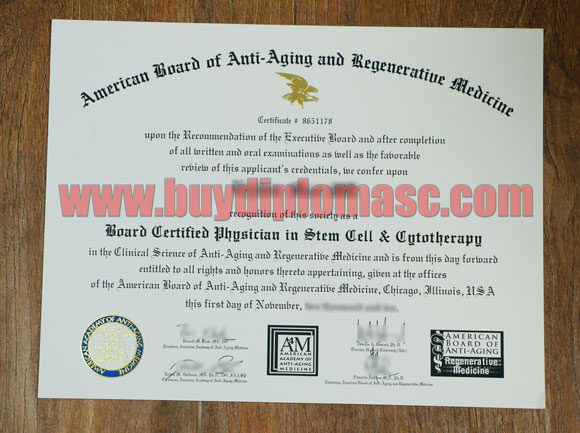 A4M certificate sample