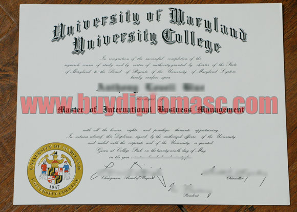 UMD Degree Certificate
