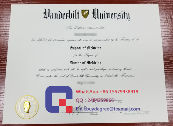 Vanderbilt University Degree certificate