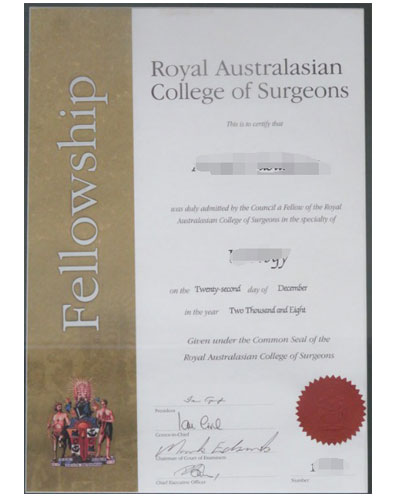 How much to buy fake Royal Australasian College of 