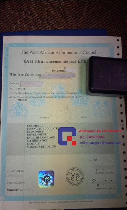 fake latest West African Senior School Certificate