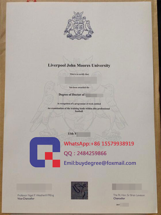 fake Liverpool John Moores University (abbreviated LJMU) diploma