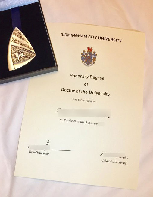 BCU Birmingham City University fake degree