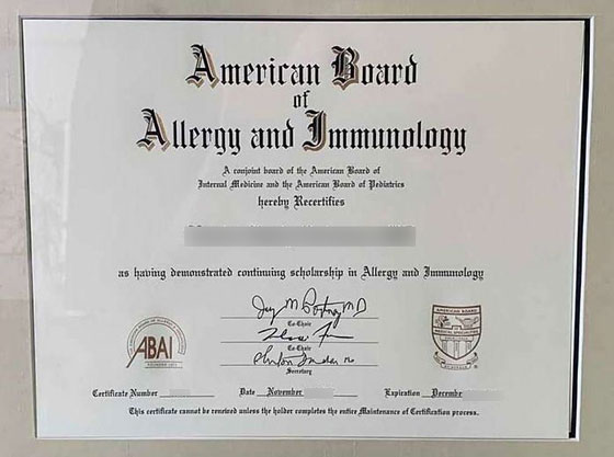ACAI fake certificate
