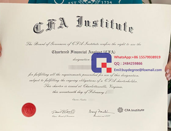 CFA fake certificate
