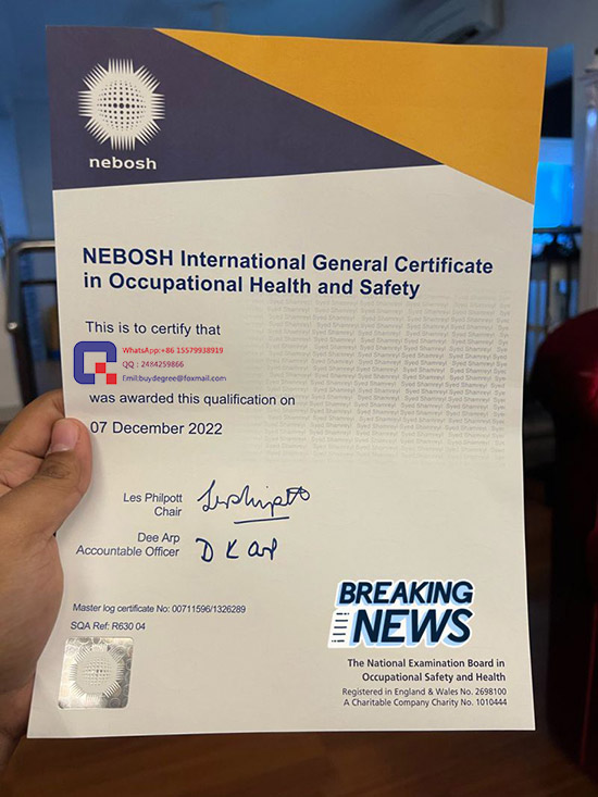 2022 NEBOSH Occupational Safety Certificate Sample