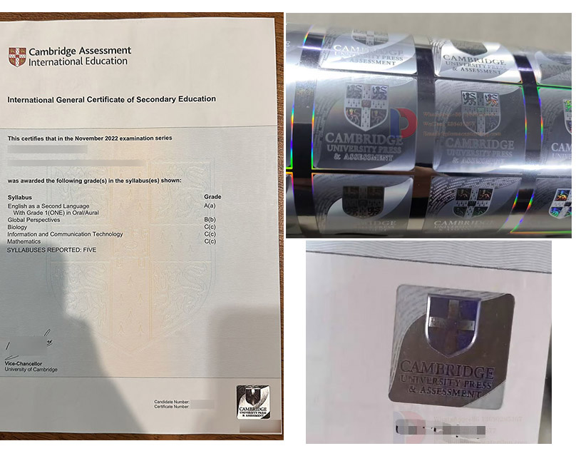 Latest example of Cambridge IGCSE holographic effect