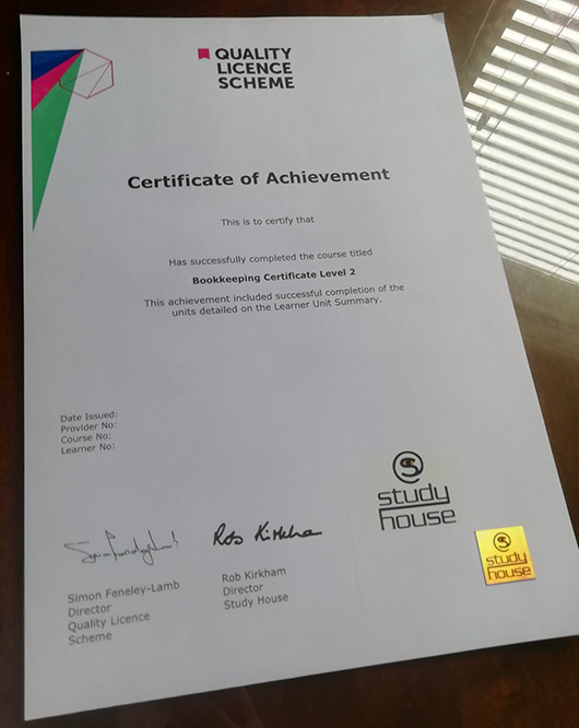 2020 IQUALITY LICENCE SCHEME Accounting Level 2 Certificate Sample