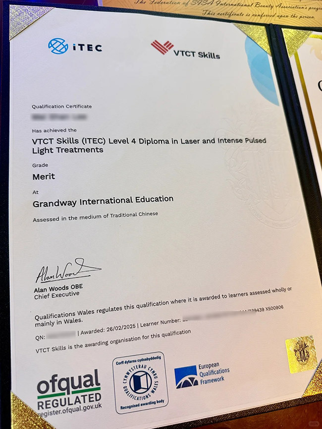 ITEC Laser Pulsed Light Level 4 Certificate