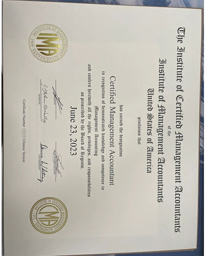Where to get a Certified Management Accountant Cert