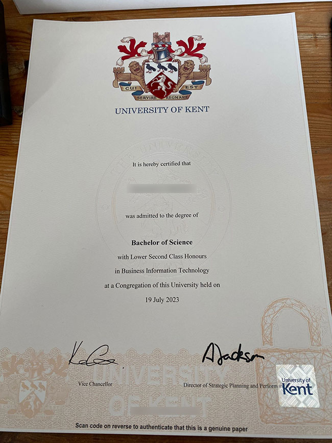 Kent University 2023 Degree Samples