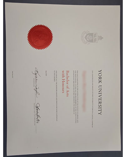 Samples of York University degrees from 2018 to 202