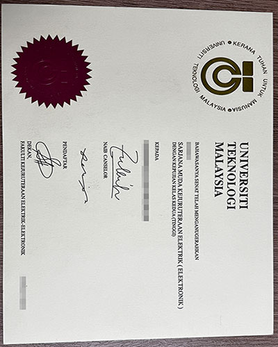 How to obtain a certificate from Universiti Teknolo