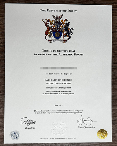 How to obtain a certificate from the University of Derby