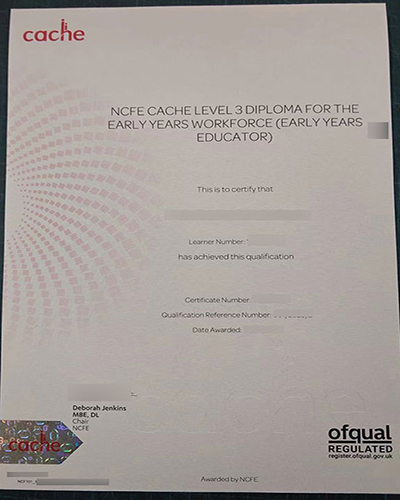 NCFE CACHE Level 3 certificates