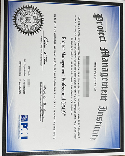 Sample PMP Certificate