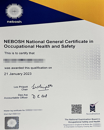 Sample NEBOSH Certificate