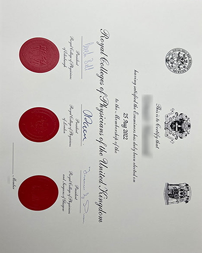 Sample of the MRCP certificate