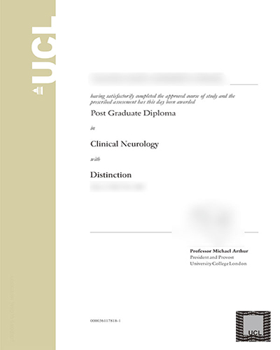 Samples of UCL certificates