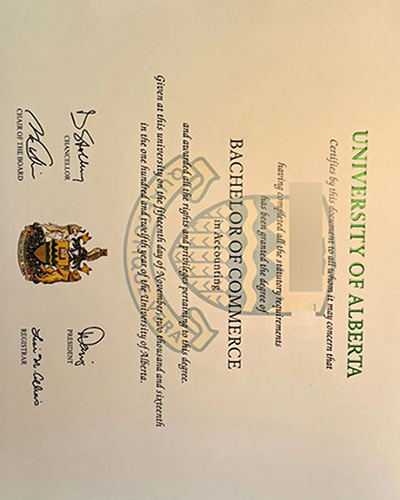 Sample Certificate from the University of Alberta