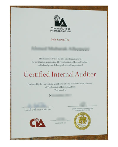 Fake CIA certificate-How to buy fake Certified Inte