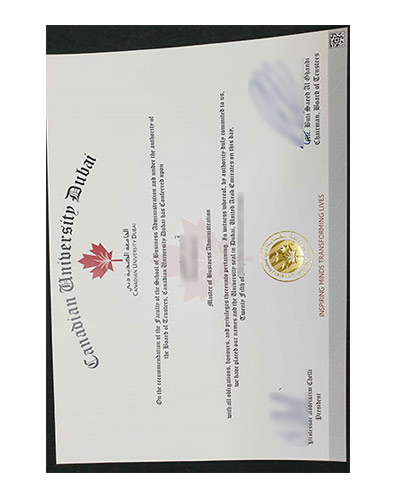CUD Certificate Sample,Fake Canadian University Dubai degree