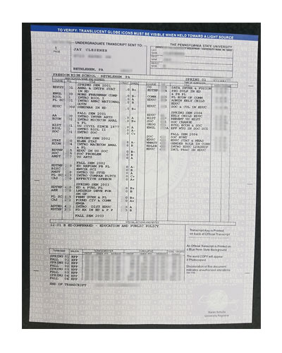 PSU Transcript Certificate-How to buy fake PSU Transcript?