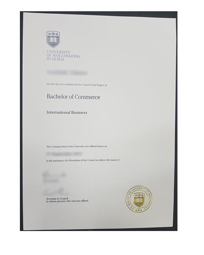 UOWD Fake Certificate Sample- Where to Buy Universi