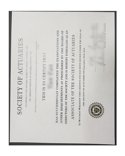 Order Fake SOA Online，Fake Society of Actuaries certificate sample