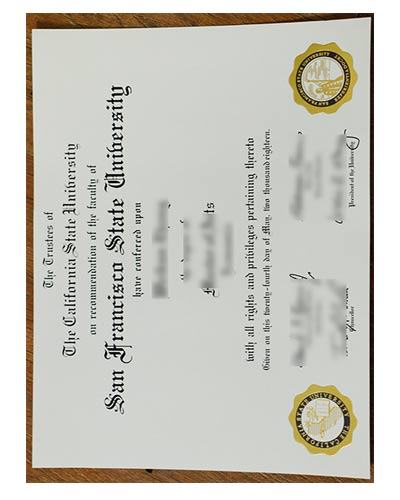 Fake SFSU Certificate Sample-Buy a master degree from SFSU